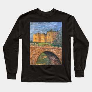 Alnwick Castle Original Oil Painting Long Sleeve T-Shirt